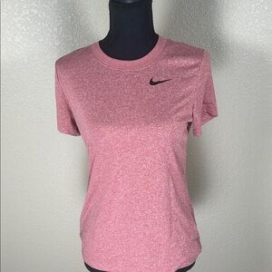 Nike Pink Heather Short Sleeve Dri-FIT Tee Size Small